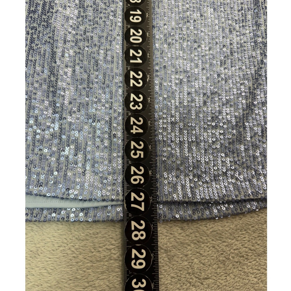 Alex Evenings Top Womens 2X Blue Sequins 3/4 Sleeve Pullover Stretch Party Glam - Picture 6 of 10